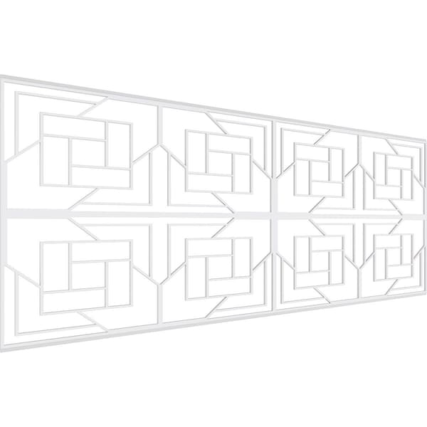 Ekena Millwork Set of Four Panels for 94 1/2"W x 36 1/4"H Loveland Fretwork Wainscot Wall Paneling WPKP18X01X47LLD - main